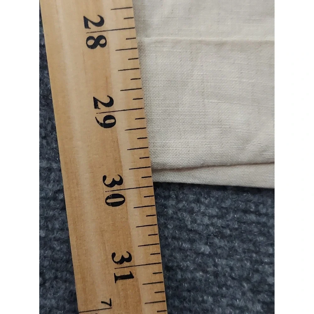 J Press Linen Pants 38x30 Beige Flat Front Cuffed Designer Dress Beach Wedding